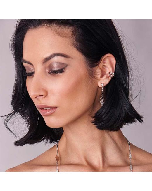 Lucy Quartermaine Metallic Solid Sterling Petal Ear Cuff