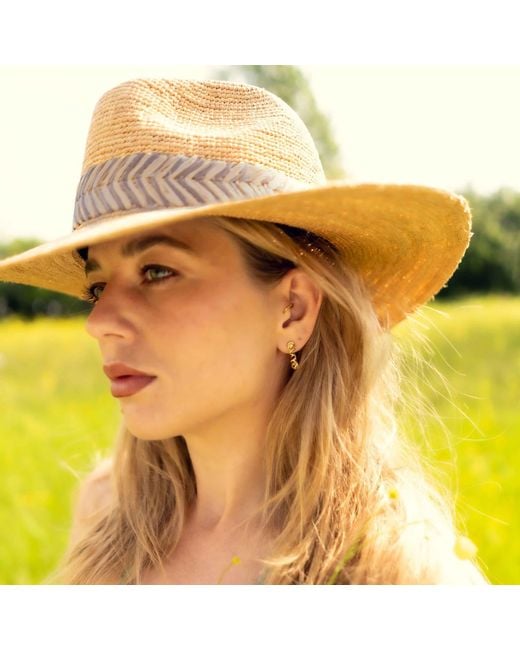Shaded the Label Neutrals Willowmere Natural Bleached Straw Fedora Hat