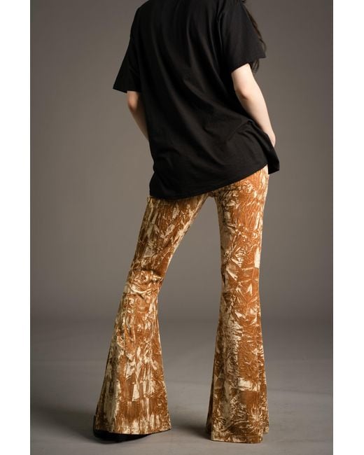 Little Lies Natural Hendrix Ochre Velvet Flares