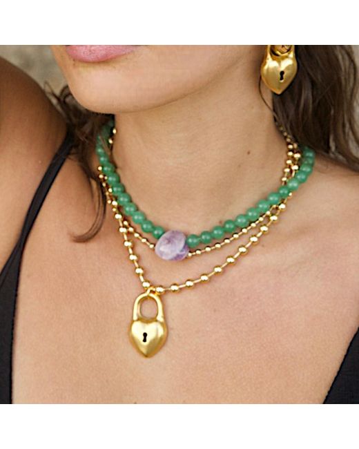Alexie of Athens Metallic Callisto Lucky Heart Strand
