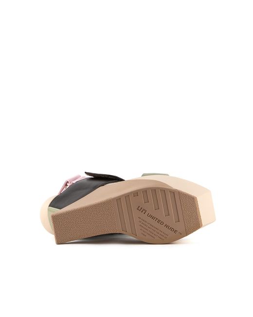 United Nude Multicolor Neutrals Delta Wedge Sandal