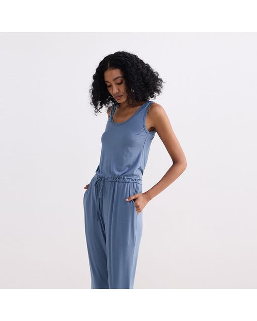 REISTOR Blue Relaxed Drawstring Jumpsuit