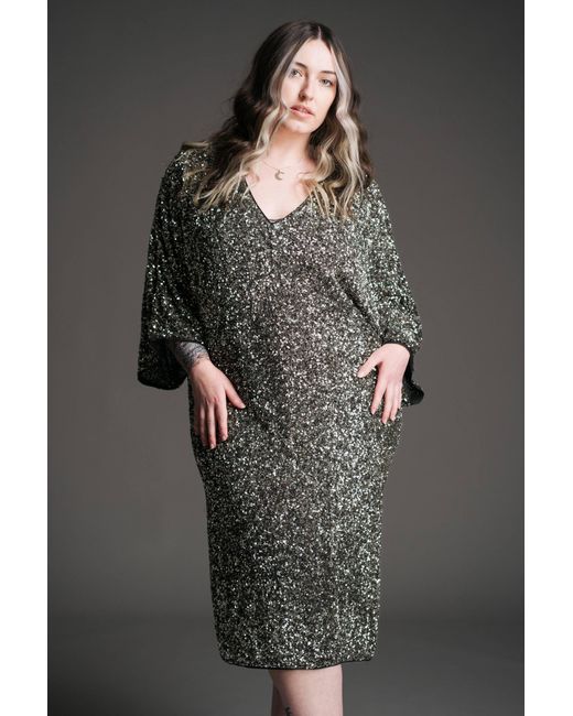 Little Lies Gray Lady Stardust Sequin Dress