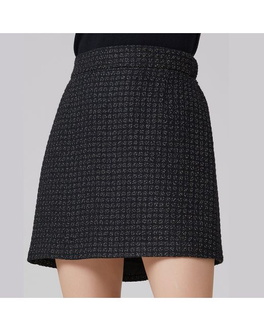 Smart and Joy Black Trapeze Mini Skirt