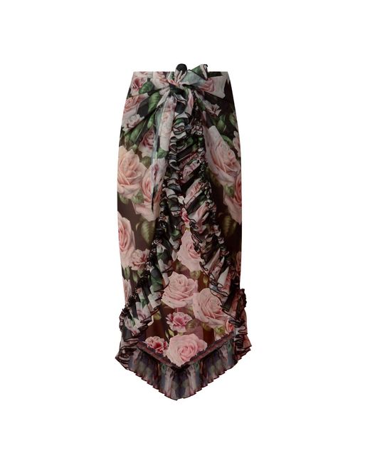 Nur Karaata Brown Lily Bloom Long Pareo