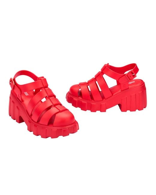 Melissa Red Megan Fisherman Style Platform