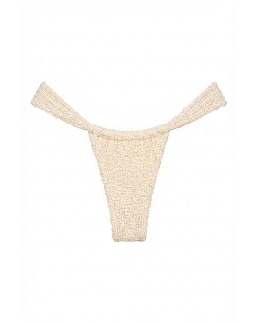 Montce White Neutrals Amalia Texture Sandra Bikini Bottom