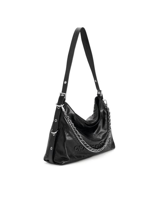 Orange Cube Black Metropolitan Chain Hobo