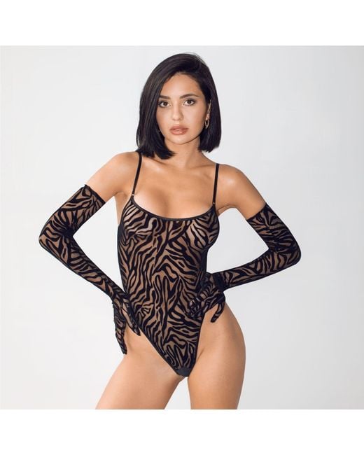 Perilla Lingerie Black Kylie Bodysuit
