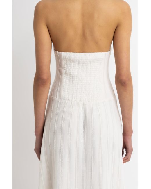 Amy Lynn White Gaia Cream Crochet Halterneck Maxi Dress