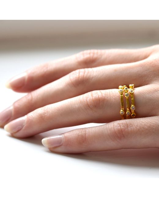 GEM BAZAAR Yellow Hoop Hoop Ring