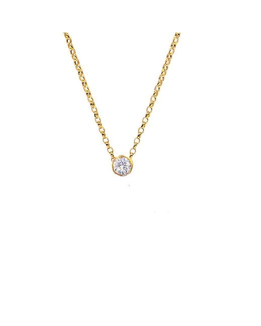 Lily Flo Jewellery Metallic Aurora Diamond Solitaire Necklace