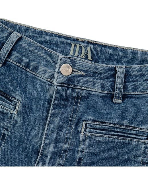 Donna Ida Blue Kate The High Top Patch Pocket Relaxed Wide Leg
