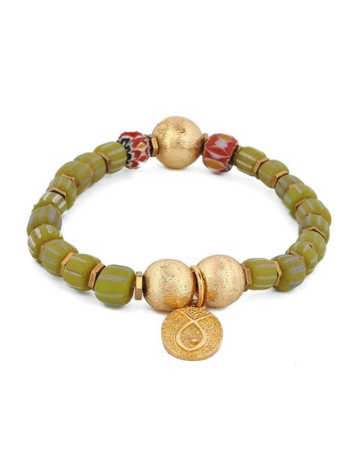Ebru Jewelry Metallic Lucky Fish Beaded Bracelet