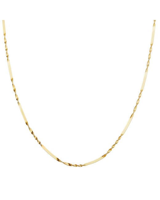Spero London Metallic Half Twisted Sterling Chain Necklace Singapore Chain