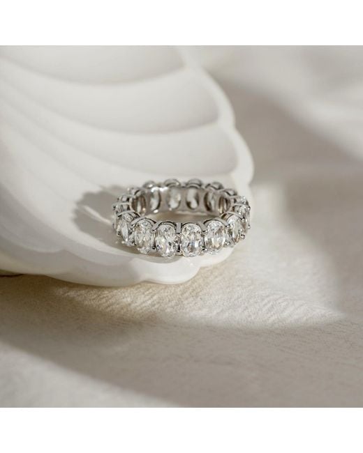 Diamonbliss Metallic Oval Cut Eternity Ring