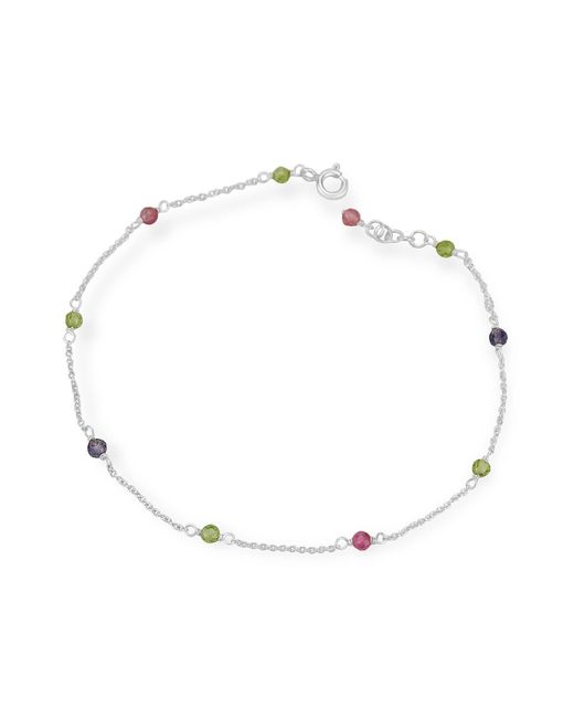 MOUNIR LONDON Metallic Multicoloured Beaded Anklet