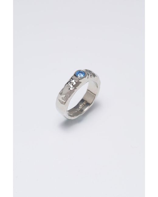 Classicharms White Sylvie Molten Gemstone Stackable Ring