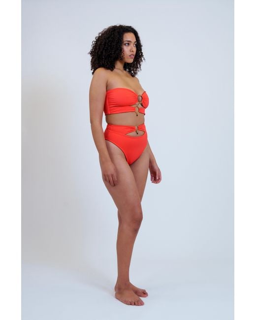 Haus of Mclees Orange Reversible Soluna Bikini Top