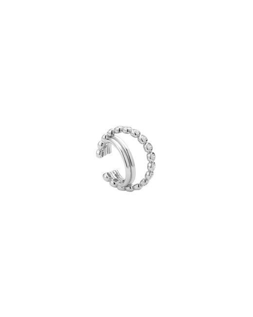 Vanhi Metallic Vina Crystal Bezel Ear Cuff