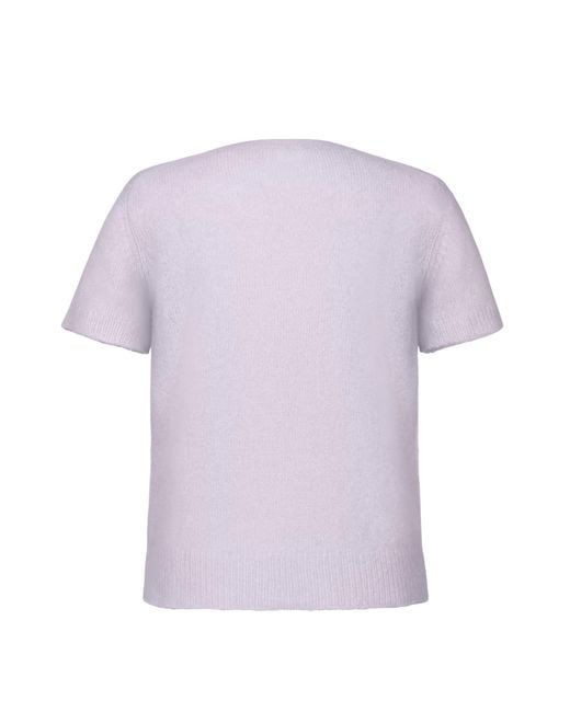 Anse Victorin Purple Camilla Silk Cashmere Pullover
