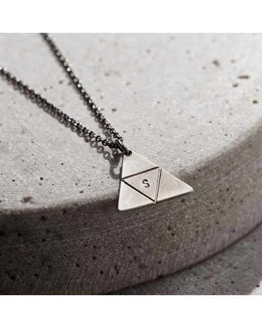 Posh Totty Designs Metallic Sterling Silver Men's Prism Necklace for men