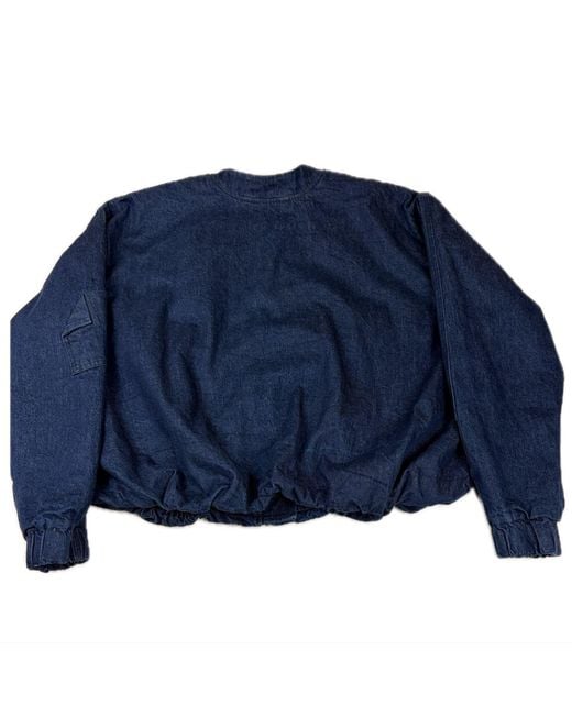 Win Out Blue Balloon Denim Bomber Wm