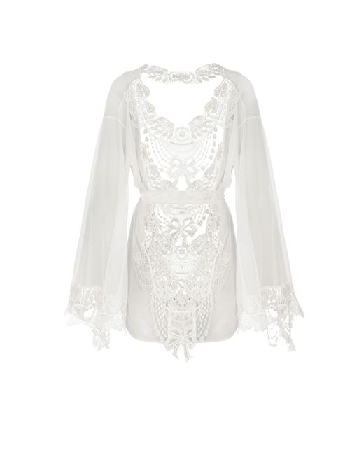 Belle -et-BonBon White Limited Edition Crystal Ivory Bisoux Bridal Kimono