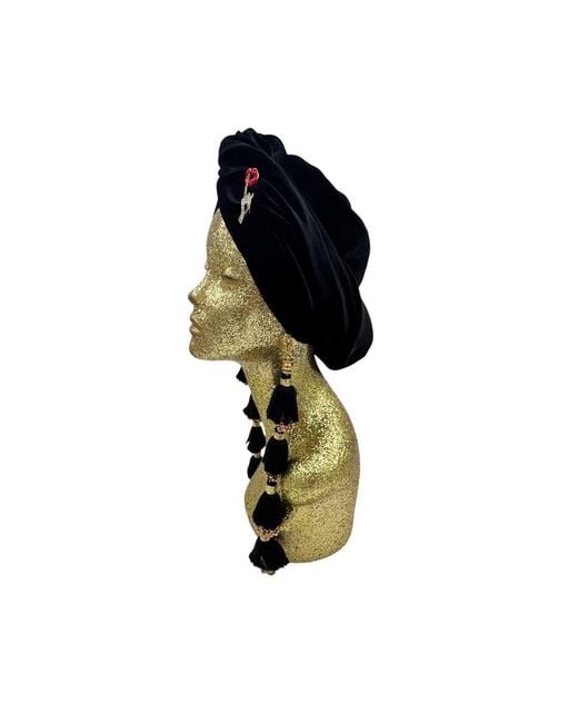 Julia Clancey Black Shhh Dorado Turban