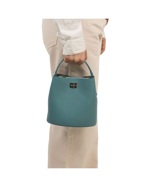 Hamel Atelier Blue Riva Leather Crossbody Bag
