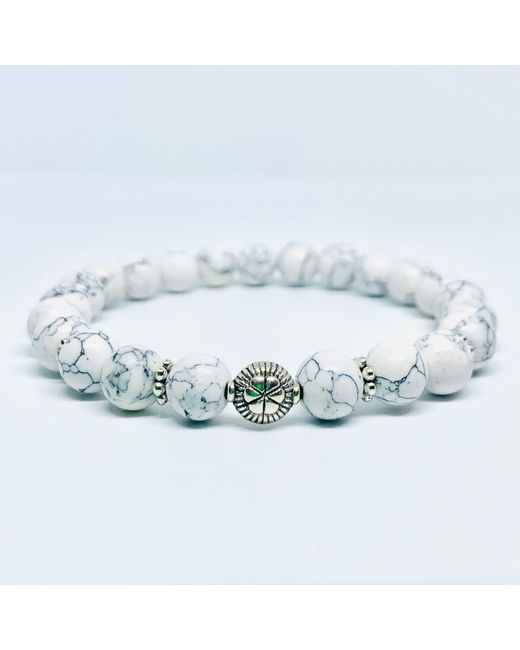 Addicted Metallic Haumea Handmade Sterling Bracelet With Howlite for men