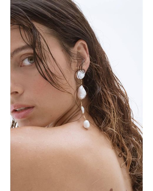 Lavani Jewels White Pluie Pearl Earrings