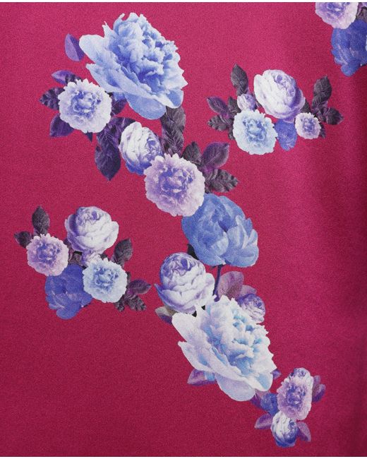 Sophie Cameron Davies Purple Peony Silk Wrap Skirt