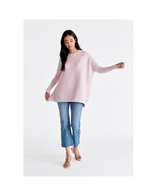 Paisie Pink Ribbed Jumper