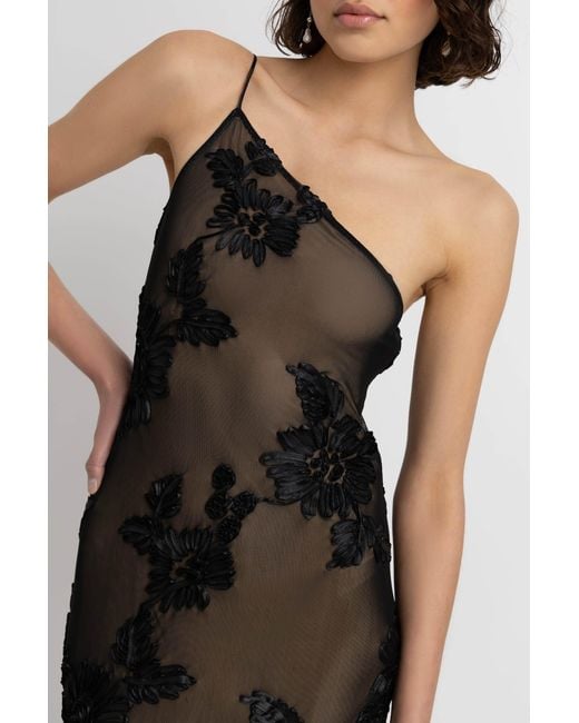 Amy Lynn Black Divya Floral Motif Maxi Dress