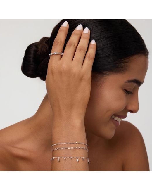 Vanhi Metallic Noa Link Ring