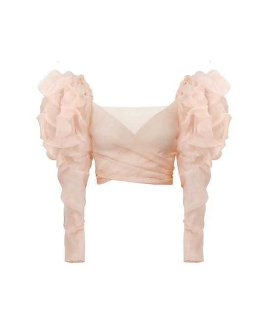 Sanctumum Pink Callista Organza Blouse
