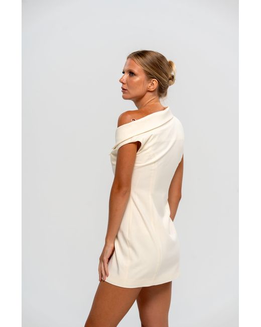 The Ethos Studio White Lilith Mini Dress