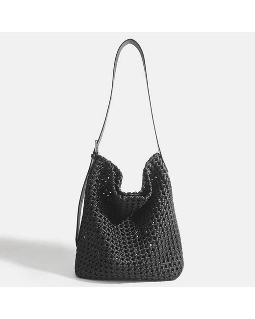 Prenelove Black Osler Woven Hand-Knotted Hobo