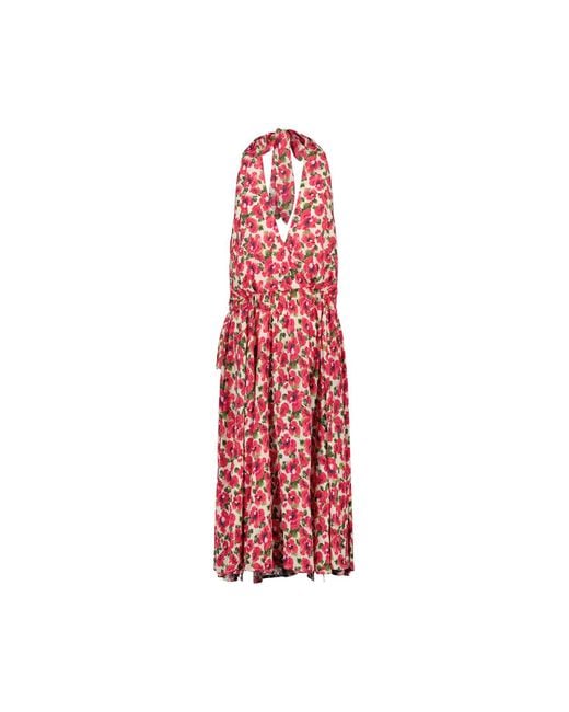 Palingénésie Red Caroline Floral Dress