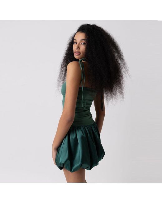green emerald velvet dress Ellie Forest Green Strapless Mini Dress - US 12