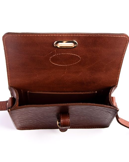 N'damus London Brown Mini Soho Chestnut Leather Crossbody Bag
