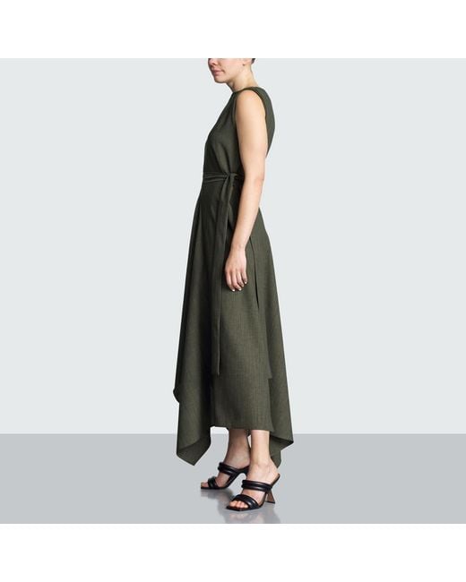 Meem Label Green Tolson Asymmetric Dress