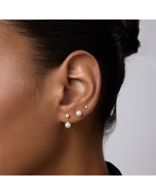 Vanhi White Freshwater Pearl Studs