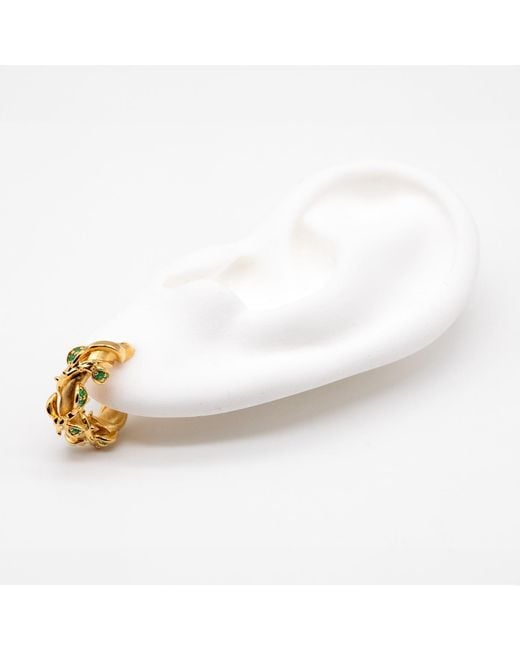 Kasun Metallic Enchanted Emerald Forest Hoop Earring