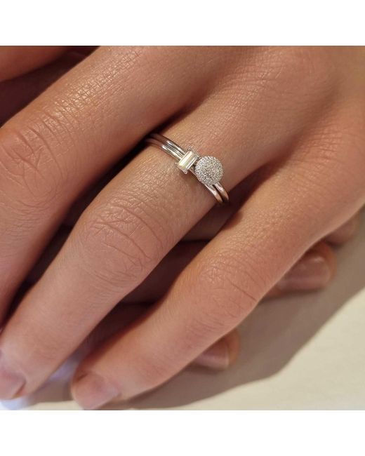 Lee Renee Metallic Moissanite Baguette Ring
