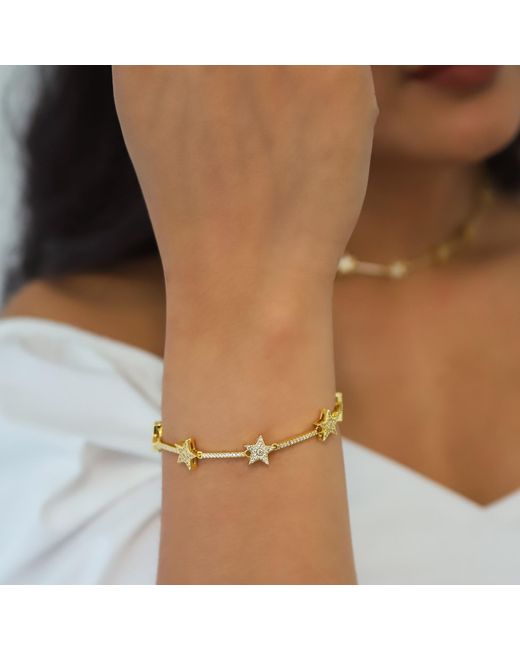 Luna Charles Metallic Etta Sparkling Star Bracelet