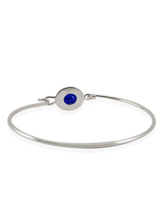 Vintouch Italy Luccichio Ss Blue Agate Cuff Bracelet