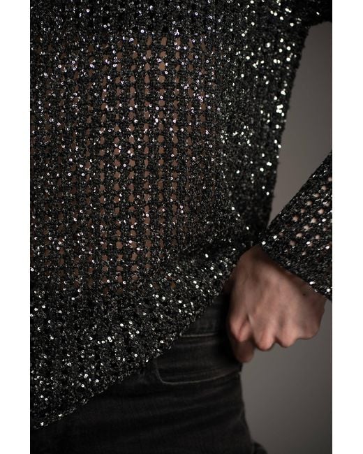 Little Lies Gray Dazed & Confused Sequin Knit