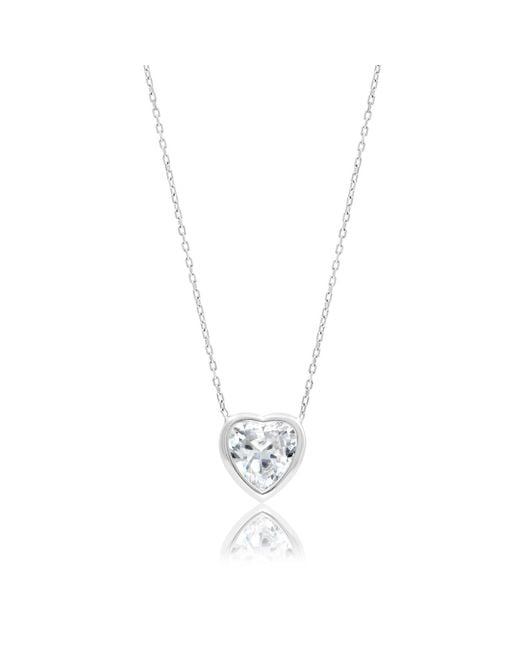 SHYMI Metallic Bezel-Set Solitaire Necklace